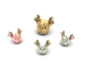 Piercing de perro en oro macizo de 14 quilates: joyería con y sin rosca para nariz y oreja.