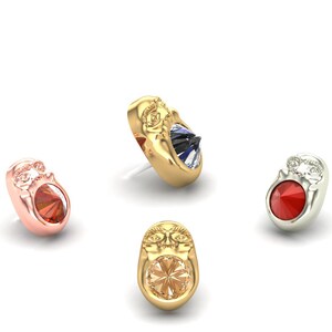 14K Solid Yellow, Rose, White Gold Loud Piercing, Body Jewelry, 25g Threadless pin, 14g or 16g Threaded pins