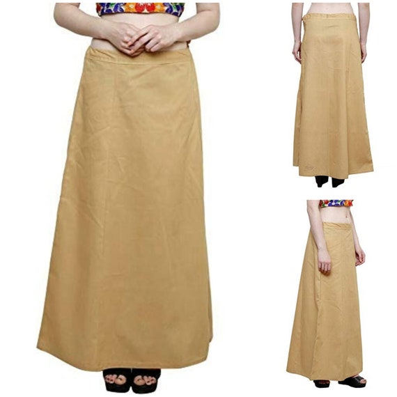 Buy Women Cotton Indian Bollywood Saree Petticoat Straight Underskirt  Innerwear Sari Petticoat Online in India 