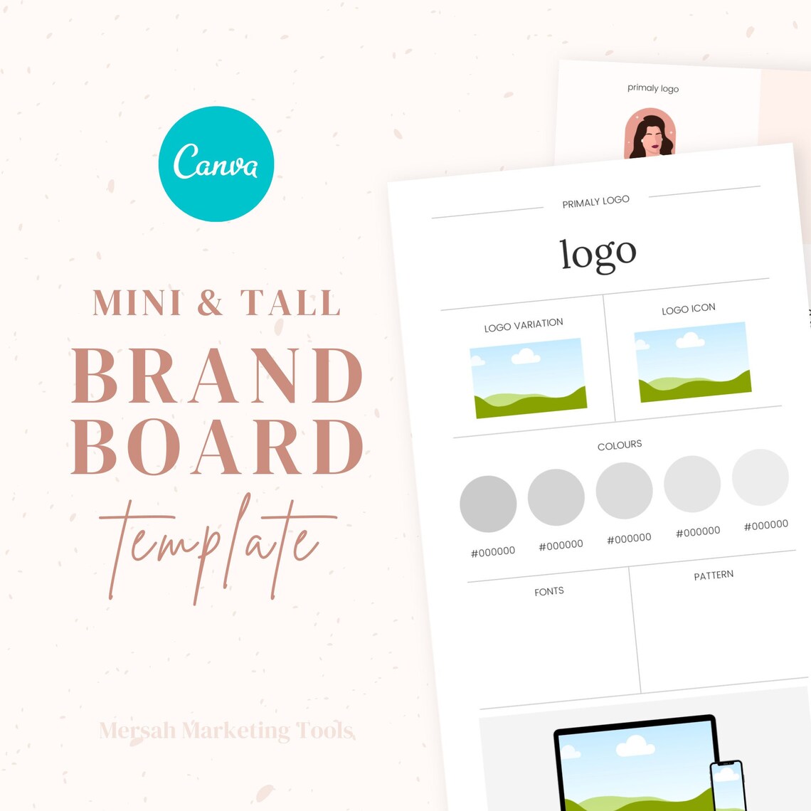 12 Brand Board Template Branding Board Canva Style Guide Etsy