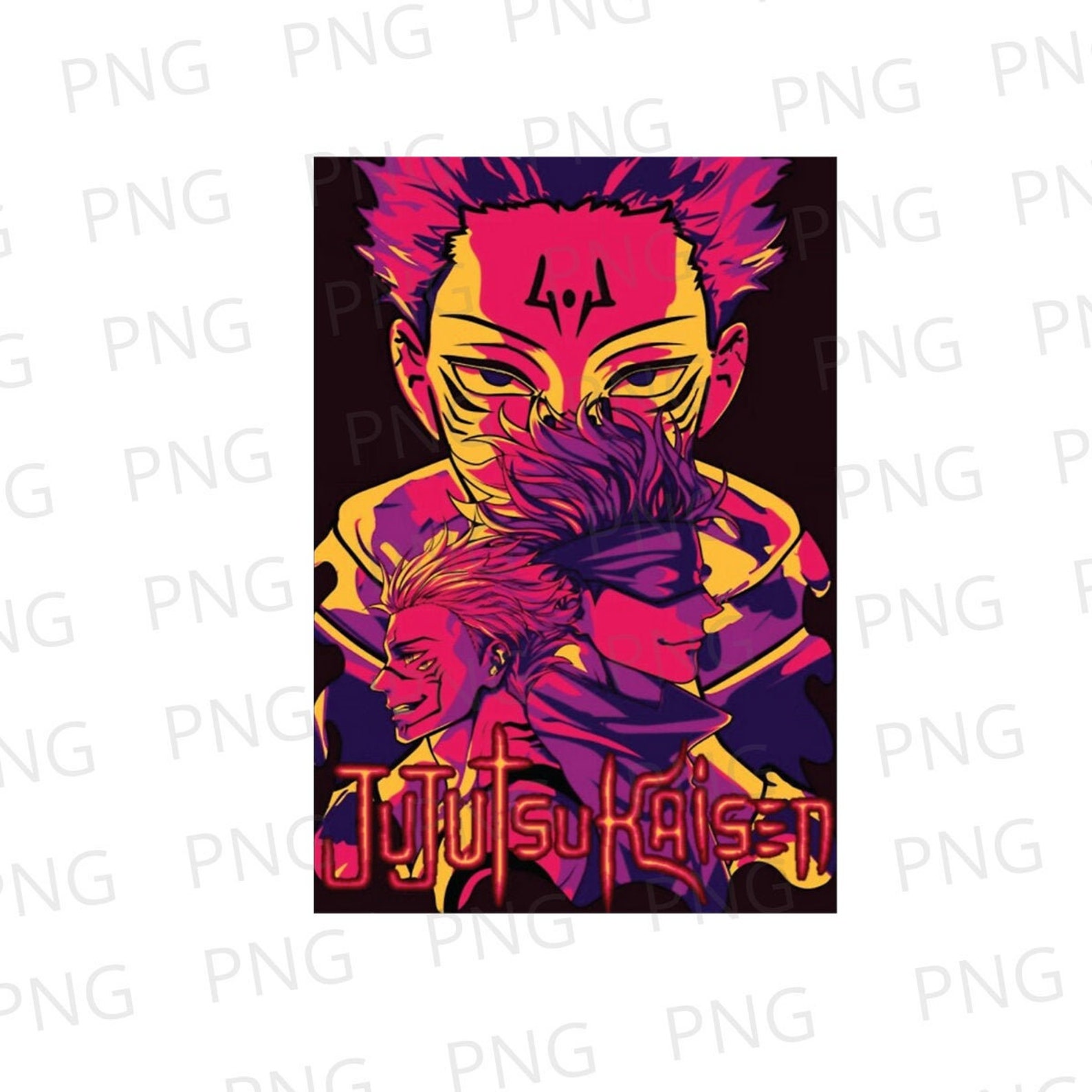 Jujutsu Kaisen PNG Printable Ready To Print Only High | Etsy