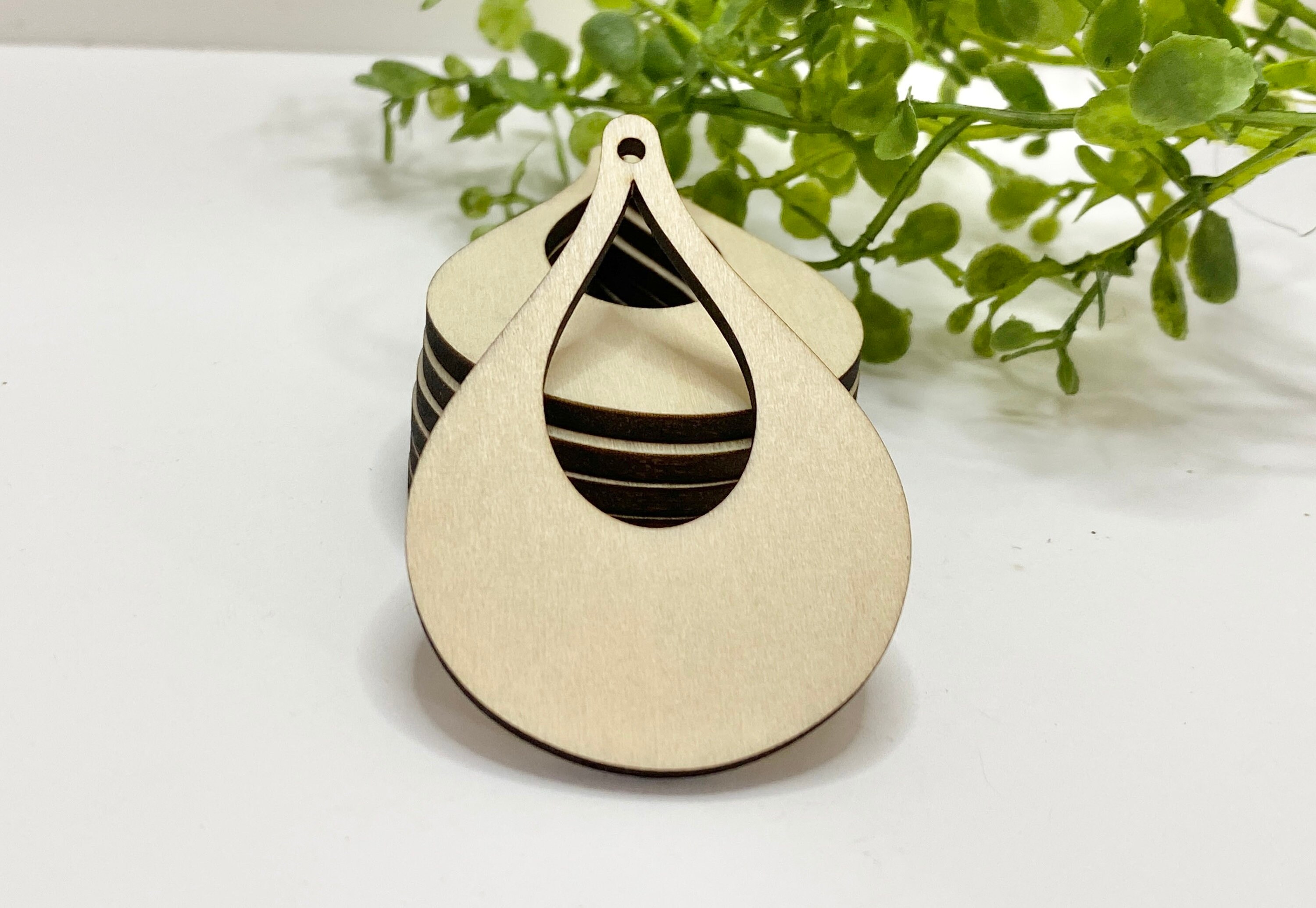 Wood Earring Blanks Open Teardrop Earring Blanks Earring Etsy