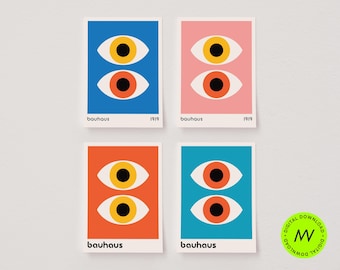 Bauhaus Poster Package | Bauhaus Art Print | Bauhaus Wall Art | Bauhaus Print | Digital File | Vintage Poster | Retro Print