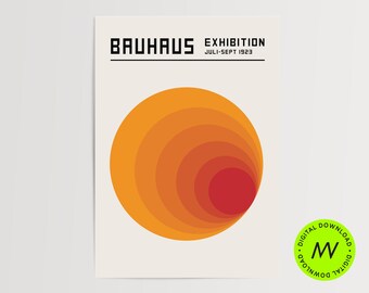 Bauhaus Poster | Bauhaus Art Print | Bauhaus Wall Art | Bauhaus Print | Digital File | Vintage Poster | Retro Print | #2