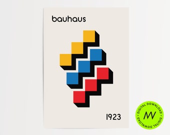 Bauhaus Poster | Bauhaus Art Print | Bauhaus Wall Art | Bauhaus Print | Digital File | Vintage Poster | Retro Print | #23
