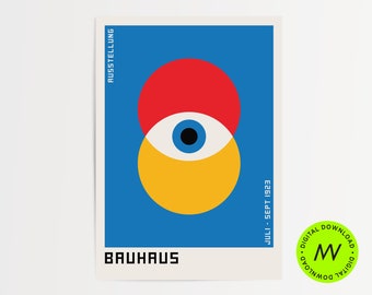 Bauhaus Poster | Bauhaus Art Print | Bauhaus Wall Art | Bauhaus Print | Digital File | Vintage Poster | Retro Print | #25