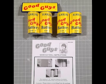 Nieuwe kinderspel 2 Chucky Doll Prop-replica: 2 sets Good Guys-batterijen Scherm nauwkeurig, niet trick or treat-studio's Gratis Amerikaans schip