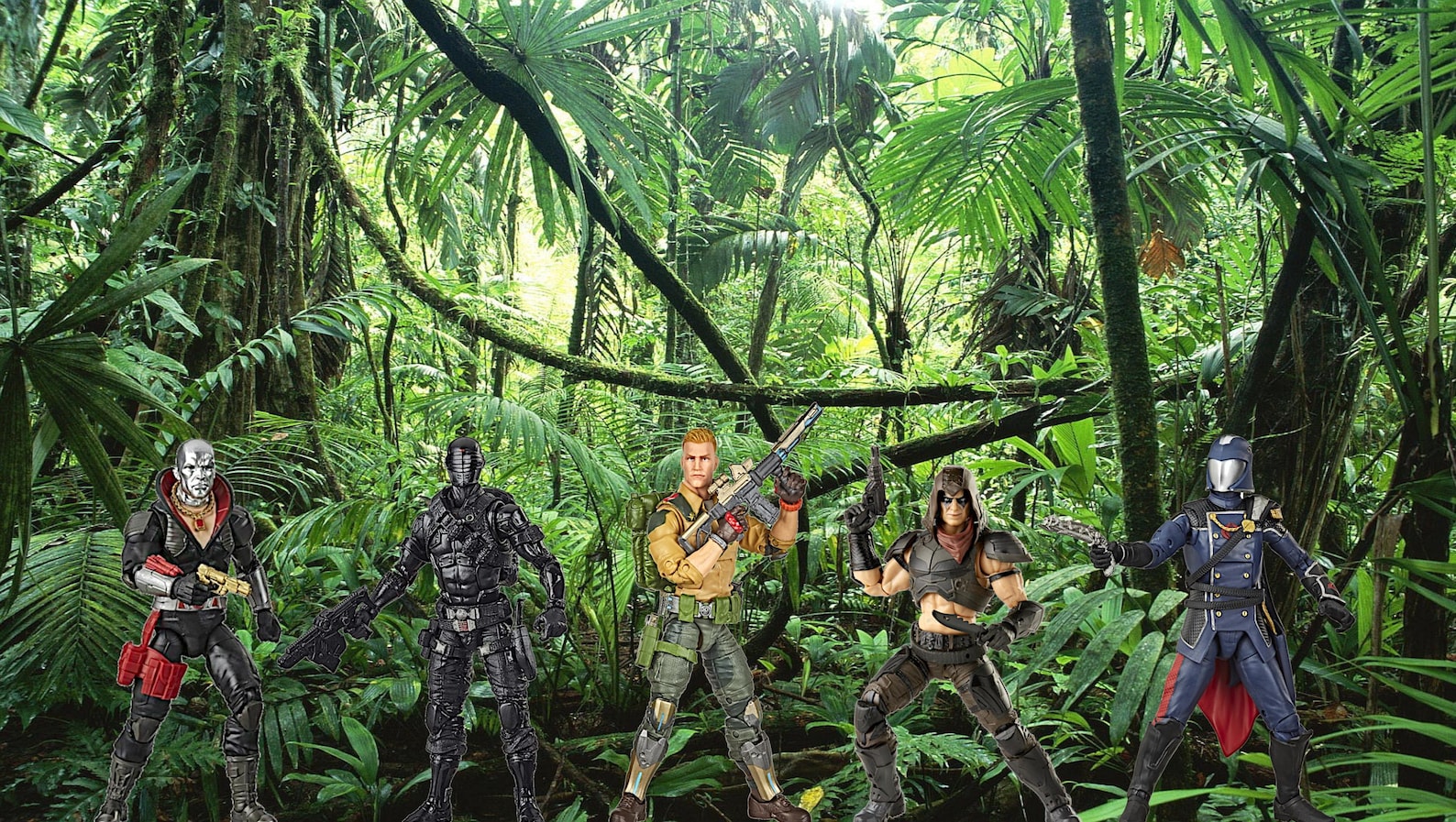 Predator Backdrop Jungle Landscape Action Figure Diorama Backdrop for Jurassic Park ...