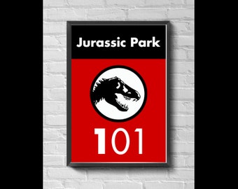 New Universal Studios Ornaments Dekor Hollywood Hollywood Jurassic Park Fahrt Garage 13 x 19 Film Poster Wandkunst - ohne Rahmen enthalten