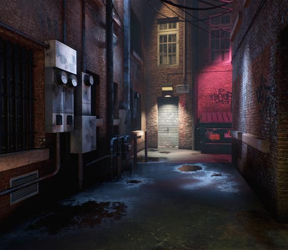 Alleyway Action Figure Diorama Backdrop for Mcfalrane DC & Marvel