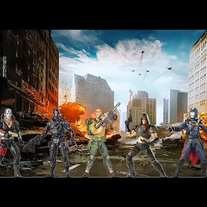 GI Joe 6&quot; 2021 Hasbro Classified Series Exclusive Custom Action Figure Diorama Backdrop #4- No Figures Included
