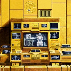 New Hasbro Takara Vintage G1 Transformers G1 Masterpiece Teletraan 1 Ark Autobot Dinobot Diorama Backdrop- No Figures Included image 10