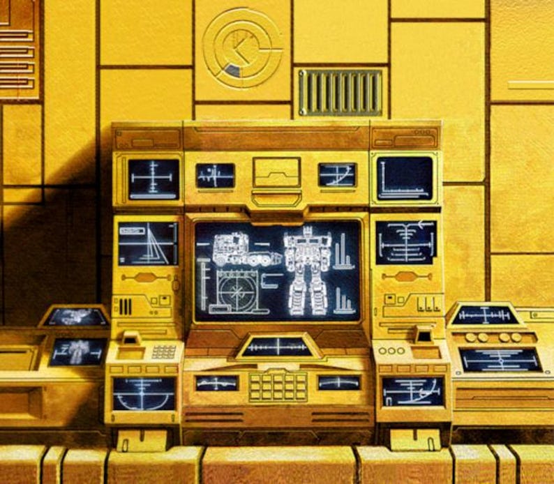 New Hasbro Takara Vintage G1 Transformers G1 Masterpiece Teletraan 1 Ark Autobot Dinobot Diorama Backdrop- No Figures Included image 10