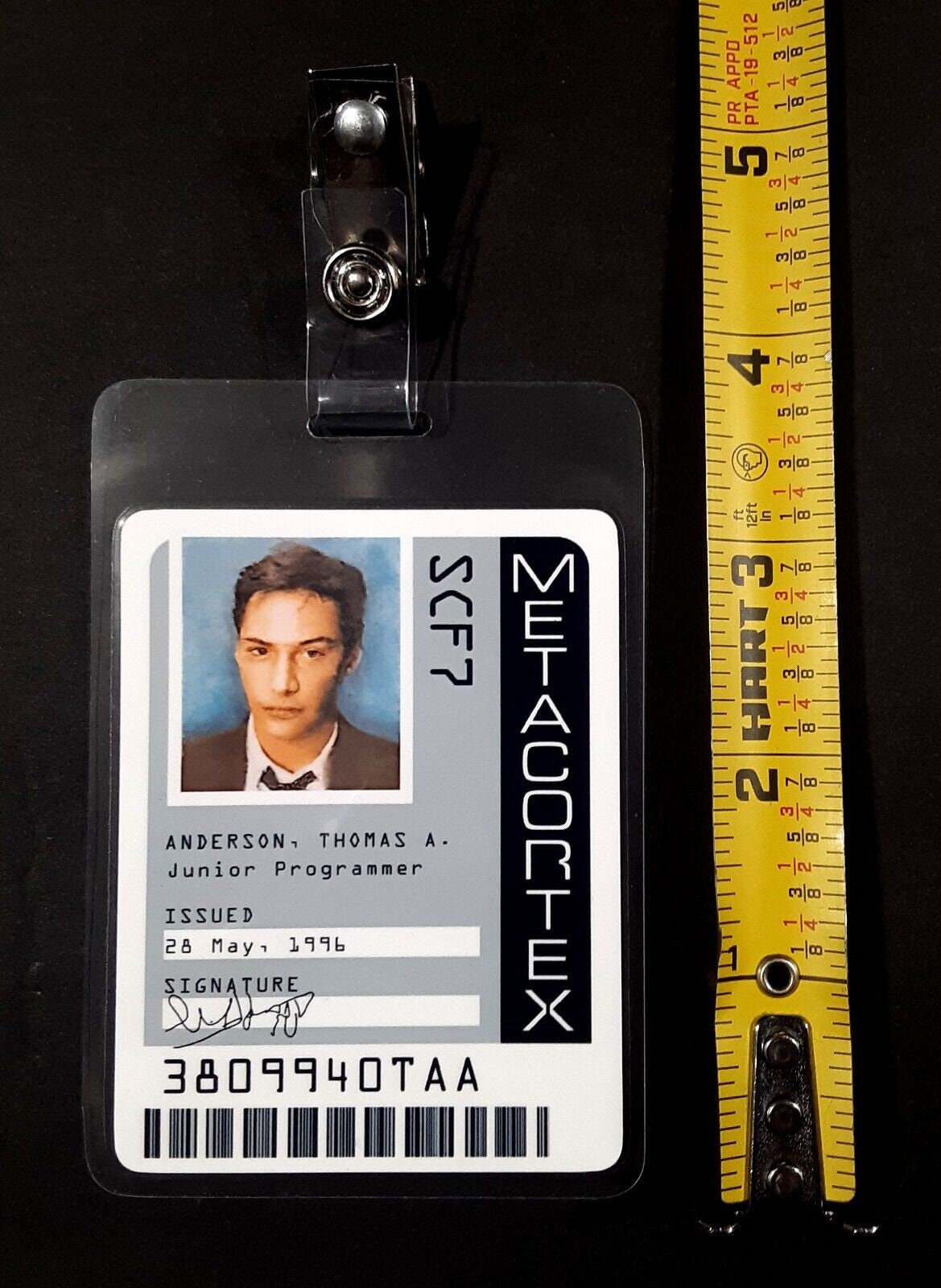 Printable Thomas Anderson Metacortex Employee ID Security Badge From ...