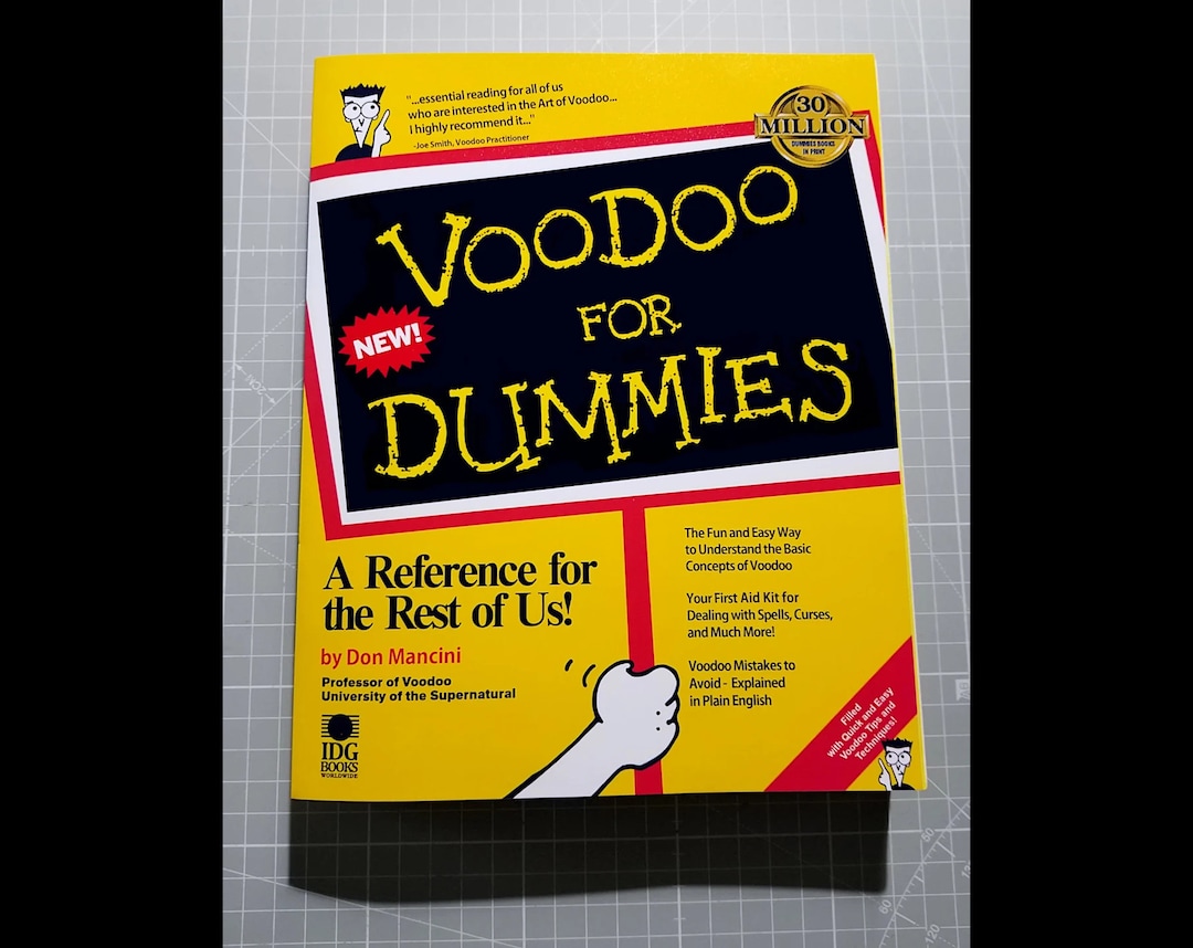 Bride of Chucky Child's Play Movie Voodoo for Dummies Book Cover Prop