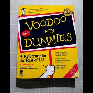 Bride of Chucky Child&#39;s Play Movie Voodoo For Dummies Book Cover Only No Book Prop Print Replica