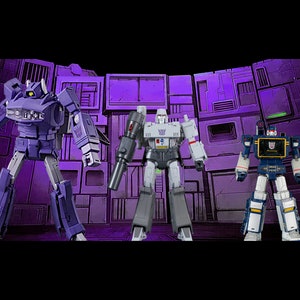 New Hasbro Takara G1 Masterpiece Transformers Generations Studio Series Decepticon Action Figure Diorama Backdrop #16- No figures Included