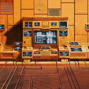 New Hasbro Takara Vintage G1 Transformers G1 Masterpiece Teletraan 1 Ark Autobot Dinobot Diorama Backdrop- No Figures Included image 4