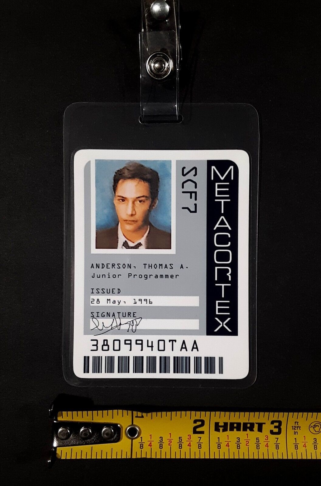 Printable Thomas Anderson Metacortex Employee ID Security Badge From ...