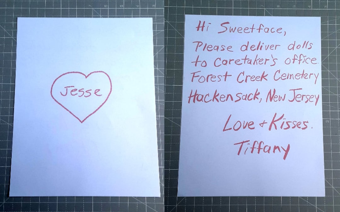 Printable Tiffany Doll Jesse Letter Prop Replica From Bride of Chucky