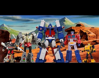 New Hasbro Takara G1 Masterpiece Transformers Generations Studio Series Action Figure Diorama Backdrop #4- No figures Included