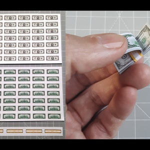 Printable 1/6 Scale Diorama Prop Hundred Dollar Bill Money Stacks Download
