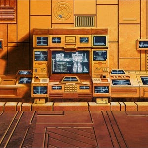New Hasbro Takara Vintage G1 Transformers G1 Masterpiece Teletraan 1 Ark Autobot Dinobot Diorama Backdrop- No Figures Included image 2