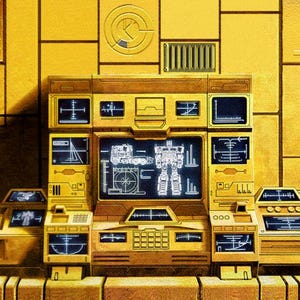 New Hasbro Takara Vintage G1 Transformers G1 Masterpiece Teletraan 1 Ark Autobot Dinobot Diorama Backdrop- No Figures Included image 6