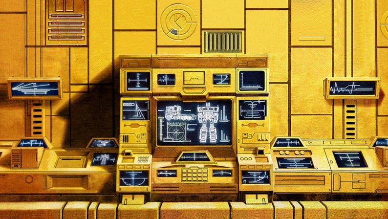 New Hasbro Takara Vintage G1 Transformers G1 Masterpiece Teletraan 1 Ark Autobot Dinobot Diorama Backdrop- No Figures Included image 6