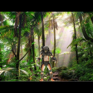 7&quot; NECA McFarlane Ultimate Predator Series Jurassic Park Dinosaur New Action Figure Diorama Backdrop Print- 13 X 27- (No Figures Included)