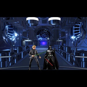 Star Wars Hasbro Kenner Power of the Force Black Series 6&quot; 3.75&quot; Action Figure Diorama Backdrop #3