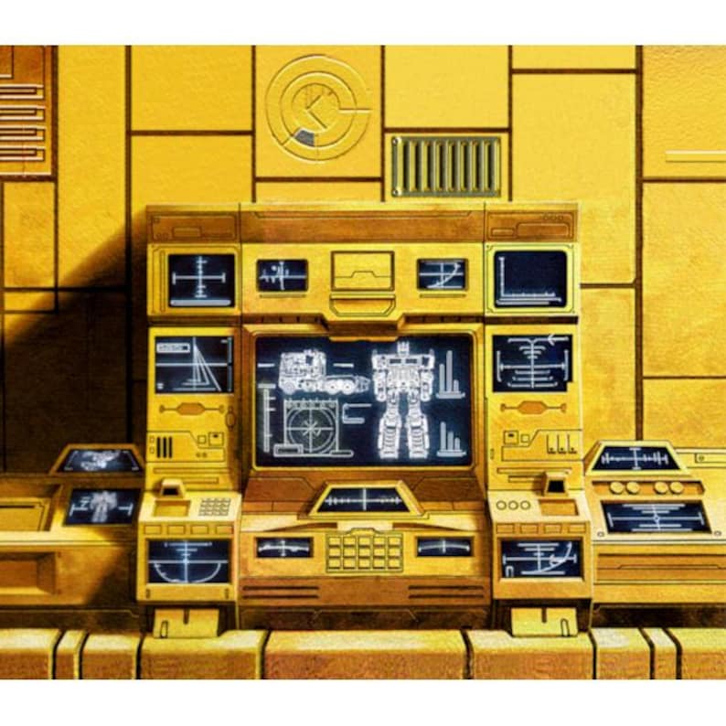 New Hasbro Takara Vintage G1 Transformers G1 Masterpiece Teletraan 1 Ark Autobot Dinobot Diorama Backdrop- No Figures Included image 1