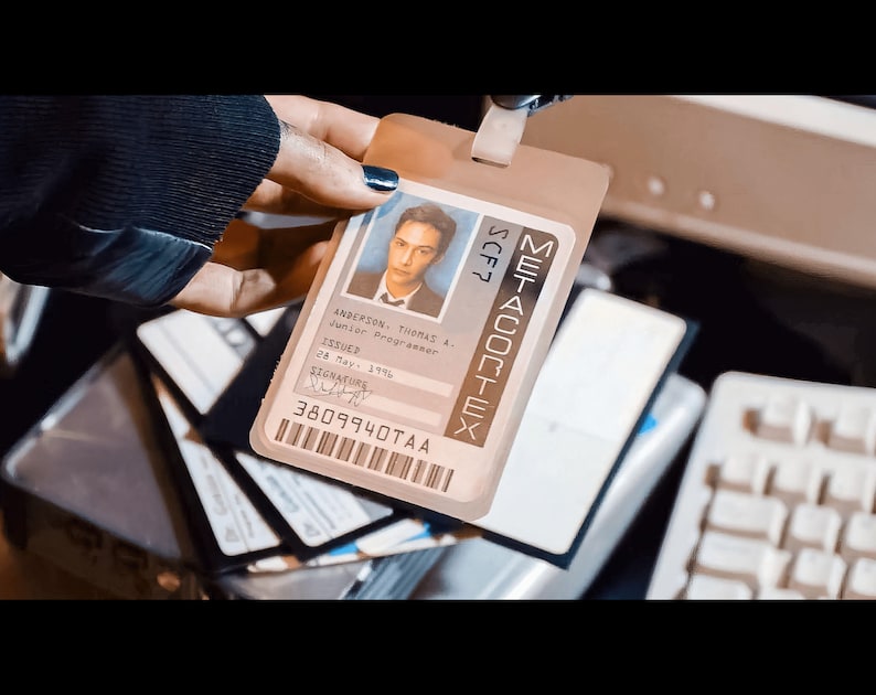 Printable Thomas Anderson Metacortex Employee ID Security Badge From ...