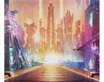 1/6th Scale Cyberpunk Dystopian Ikea Detolf 15x15 Diorama Backdrop
