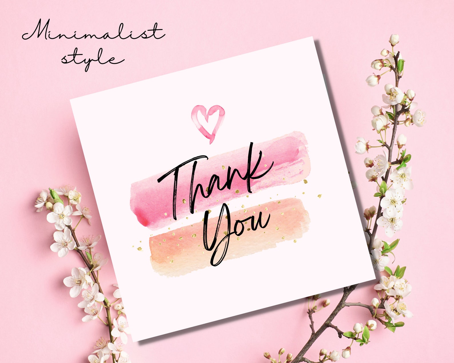 Minimalist Thank You Card, Printable Thank You, Thank You Card, Thank