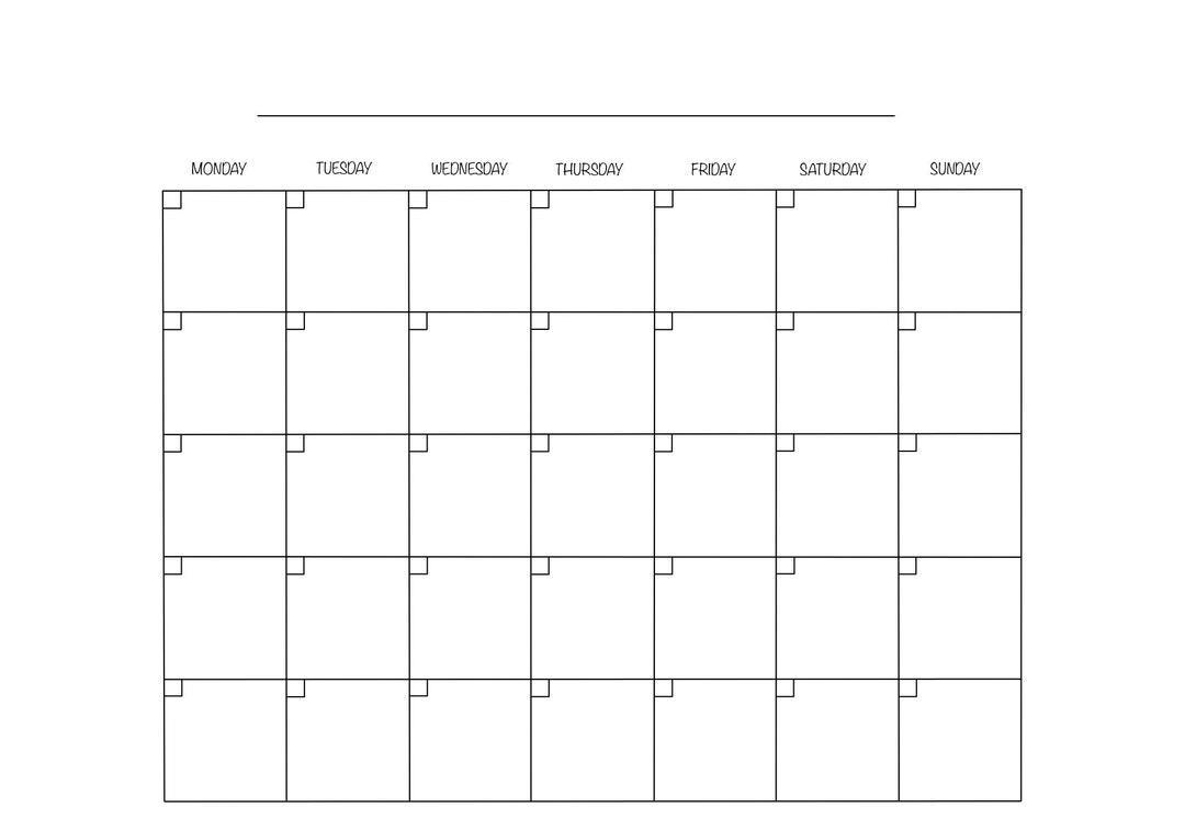 Printable monthly sale calendar