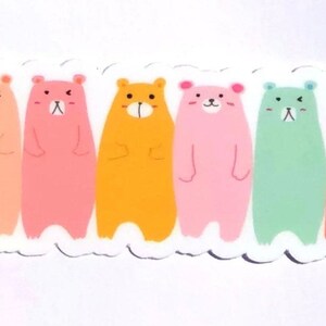 Aanbiddelijke Rij van Zes Pastel draagt Sticker
