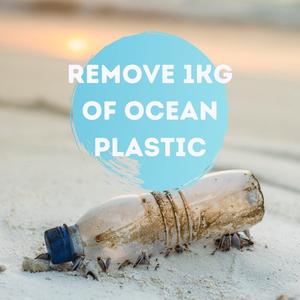 Ocean Plastic verzameld met virtuele cadeaubon | 5 GBP cadeau = 1 kg plastic afval verwijderd | Verjaardagscadeau | Oceaan geïnspireerd