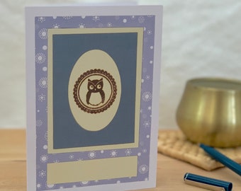 The Brown Owl Card, customizable greeting card, any occasion