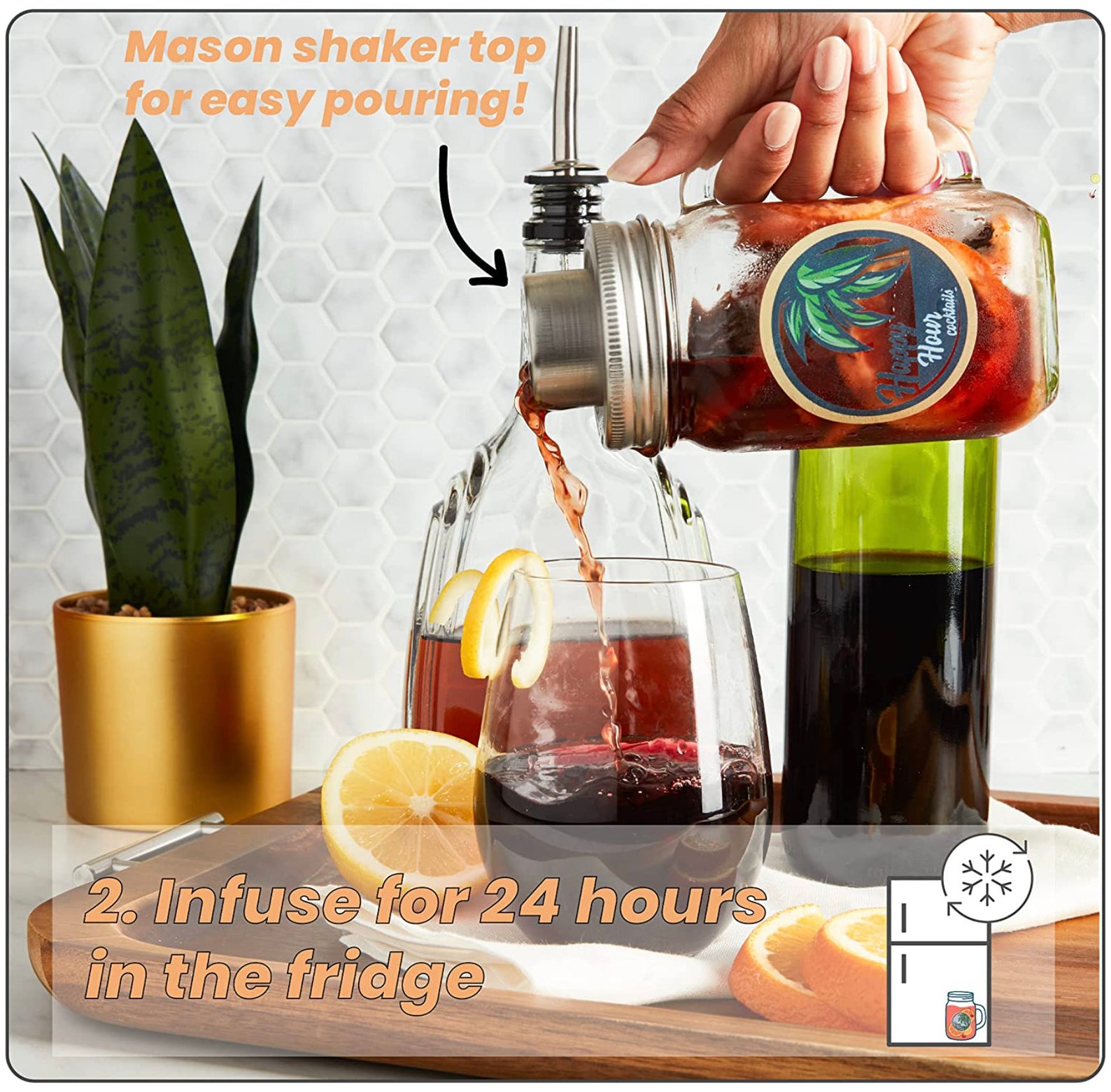 Happy Hour Cocktails Mason Jar Spirit Infusion Kit DIY Etsy