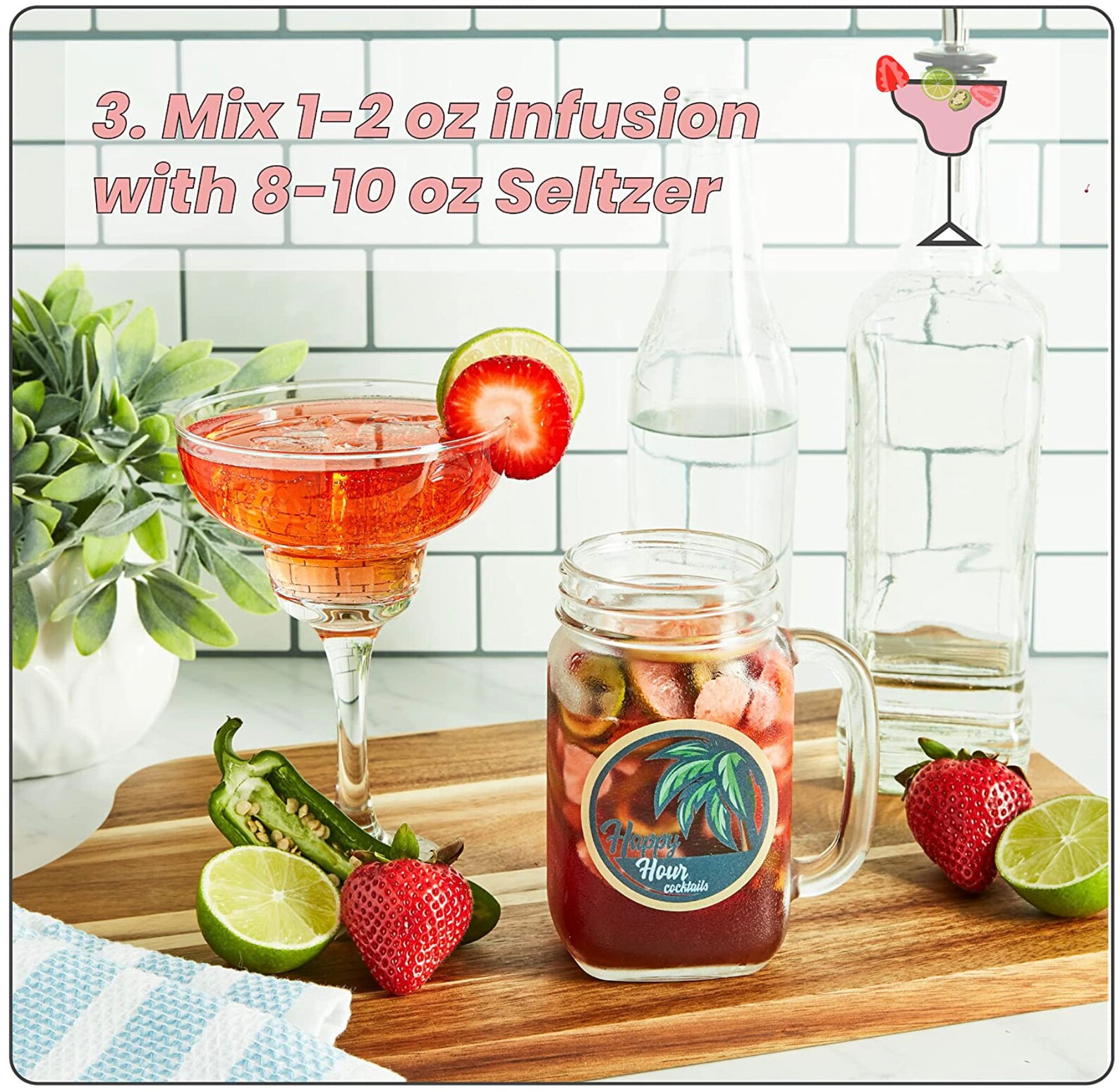 Happy Hour Cocktails Mason Jar Spirit Infusion Kit DIY Etsy