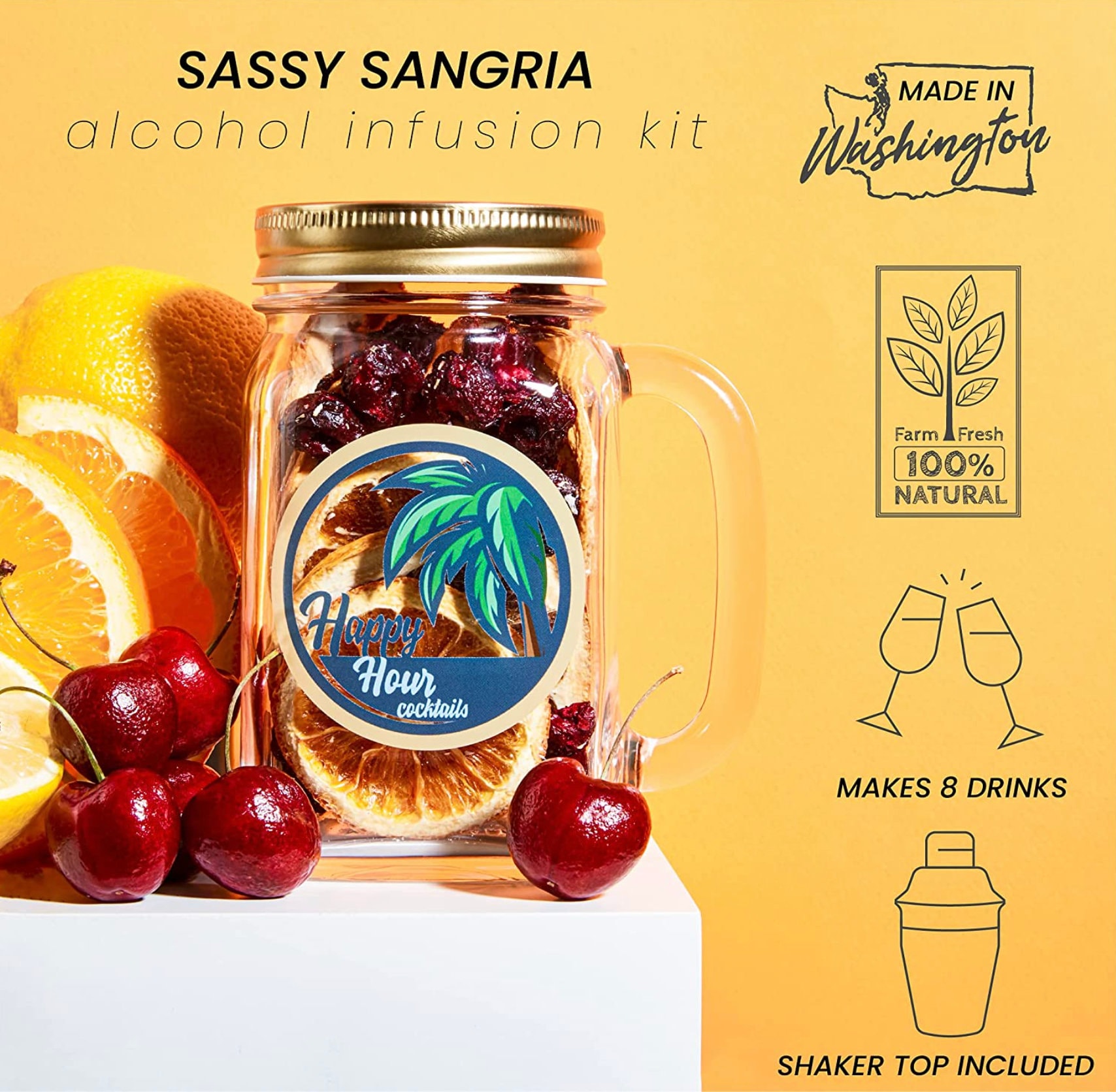 Cócteles Happy Hour Mason Jar Spirit Infusion Kit Regalo Etsy