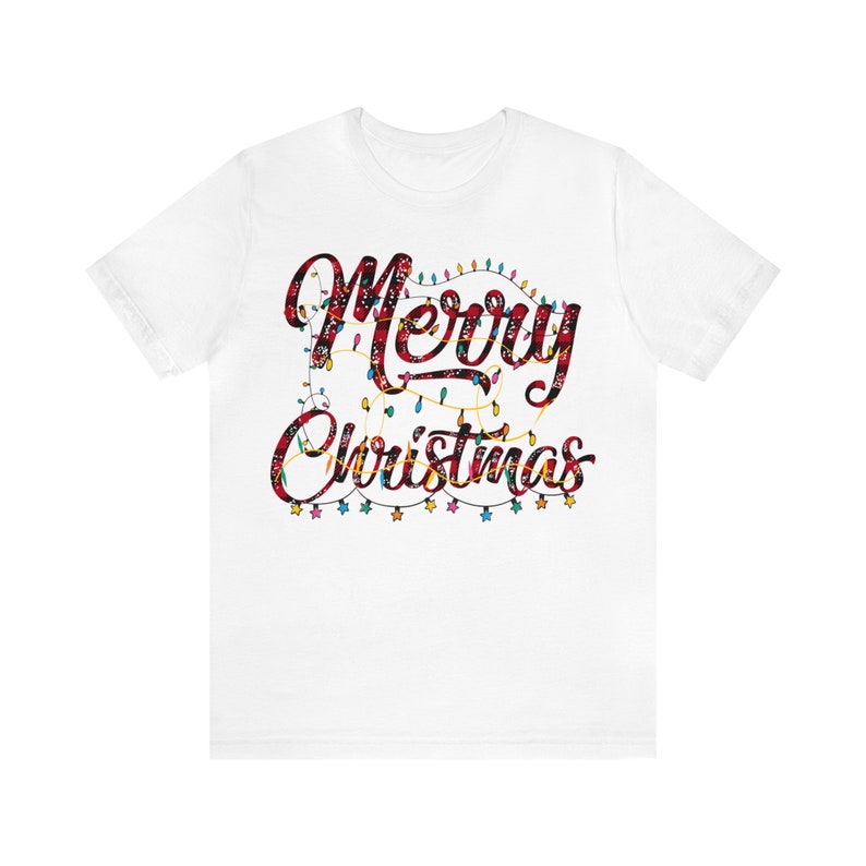 Merry Christmas Lights Funny Tshirt Christmas Gift for Her Etsy UK