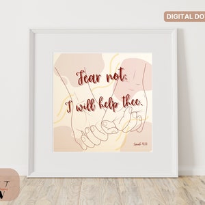 Inspirational Isaiah 41:1- Wall Art Print | Christian Print | Christian Home Decor | Instant Download | Printable Wall Art
