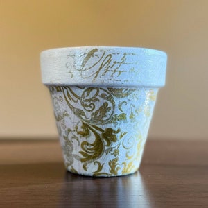 Blumentopf golden Love Letter