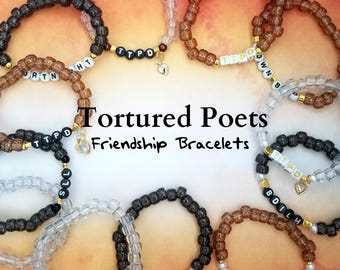 Tortured Poets Dept Friendship Bracelets Pack | Eras Tour & Party Friendship Bracelets for Trading | Ships Quickly | Inspired by Tay