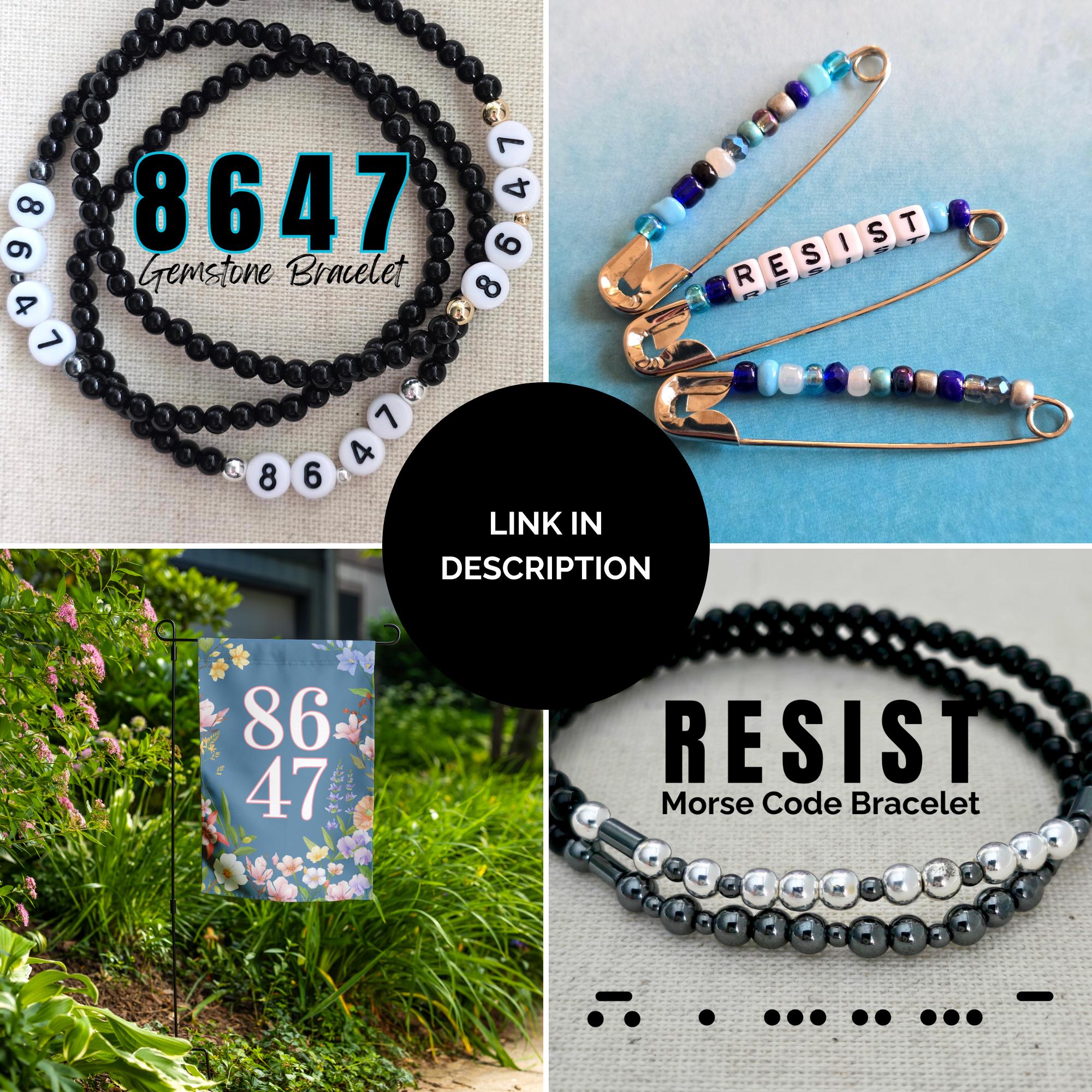 FDT Bracelet, 8647 Bracelet, Save Democracy, Vote Blue