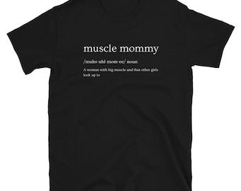 T-shirt de définition de maman musculaire, équipement de gym, style de gym, t-shirt d'entraînement, filles de gym