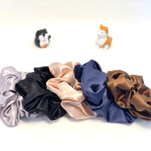 Silky Satin Scrunchies | Satin scrunchies | Neutral scrunchies | Hair scrunchies | Hair ties | Set of 3 scrunchies