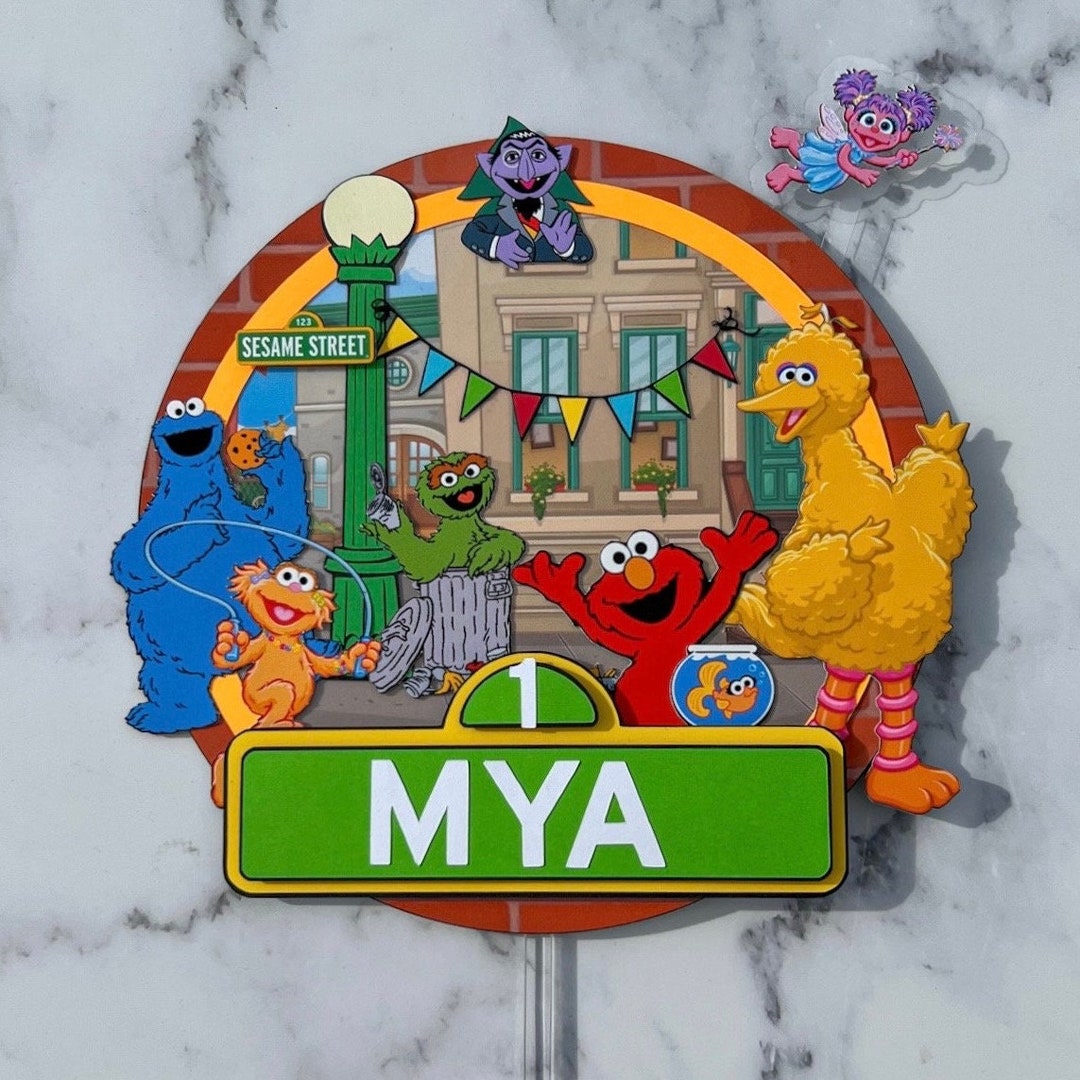 Sesame Street Cake Topper - Etsy